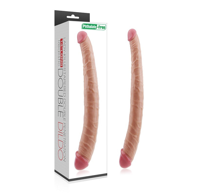 Двойной фаллоимитатор LoveToy Double Dildo Телесный