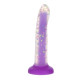 Фалоімітатор, що світиться в темряві, ADDICTION Rave 8 Glow in the Dark Dildo Purple Confetti, 20,3 см