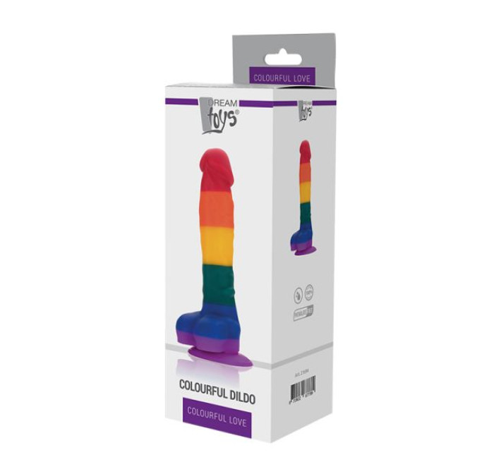Райдужний фалоімітатор Dreamtoys Colourful Love Dildo 21.5 см