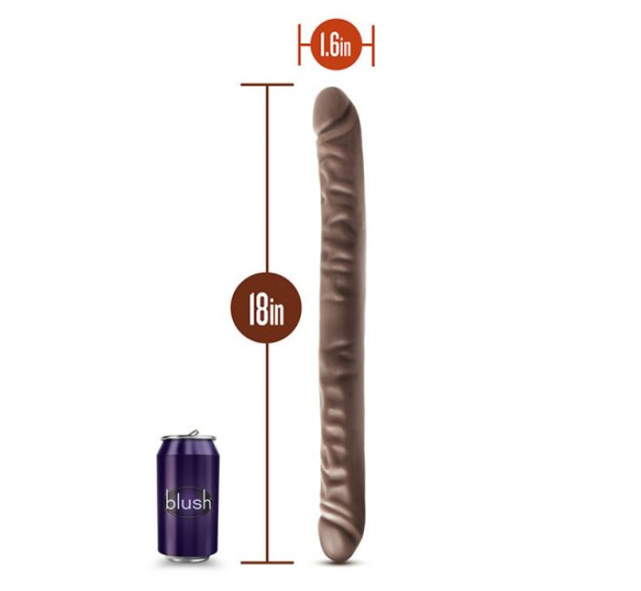 Двойной фаллоимитатор Blush Dr Skin 18Inch Коричневый