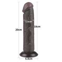 Фалоімітатор LoveToy Sliding-Skin Dual Layer Dong 8 Black Фалоімітатор LoveToy Sliding-Skin Dual Layer Dong 8 Black