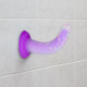 Фалоімітатор, що світиться в темряві, ADDICTION Rave 8 Glow in the Dark Dildo Purple Confetti, 20,3 см
