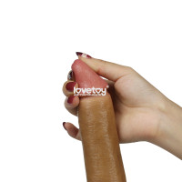 Фалоімітатор з мошонкою LoveToy 8' Dual-layered Silicone Dildo