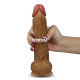 Фаллоимитатор с мошонкой LoveToy DualLoveToylayered Silicone Dildo Телесный 20.3 см
