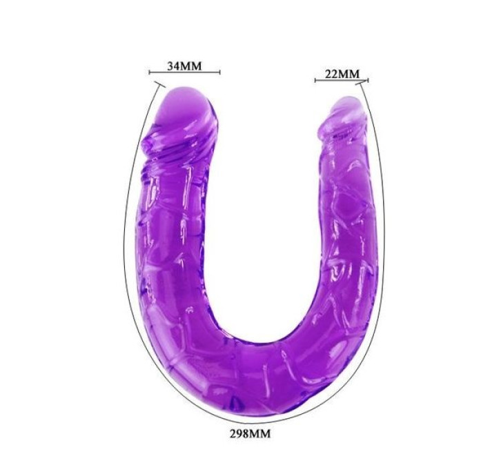 Двойной фаллоимитатор LyBaile Double Dong Фиолетовый