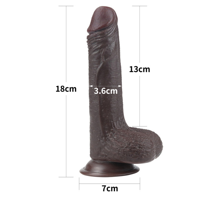 Фалоімітатор LoveToy Sliding-Skin Dual Layer Dong 7 460 Black