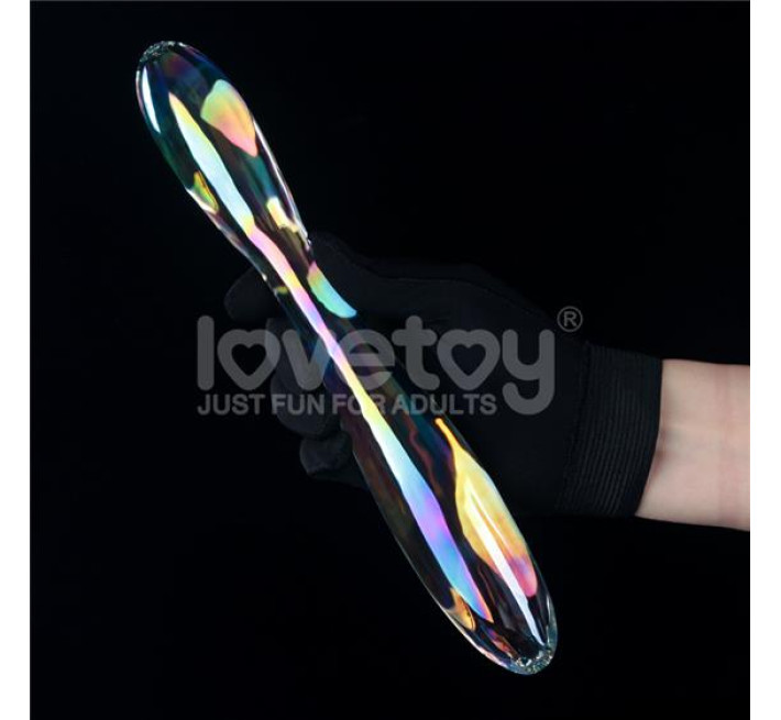 Фалоімітатор LoveToy Twilight Gleam Glass Dildo Double Delight