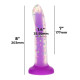 Фалоімітатор, що світиться в темряві, ADDICTION Rave 8 Glow in the Dark Dildo Purple Confetti, 20,3 см