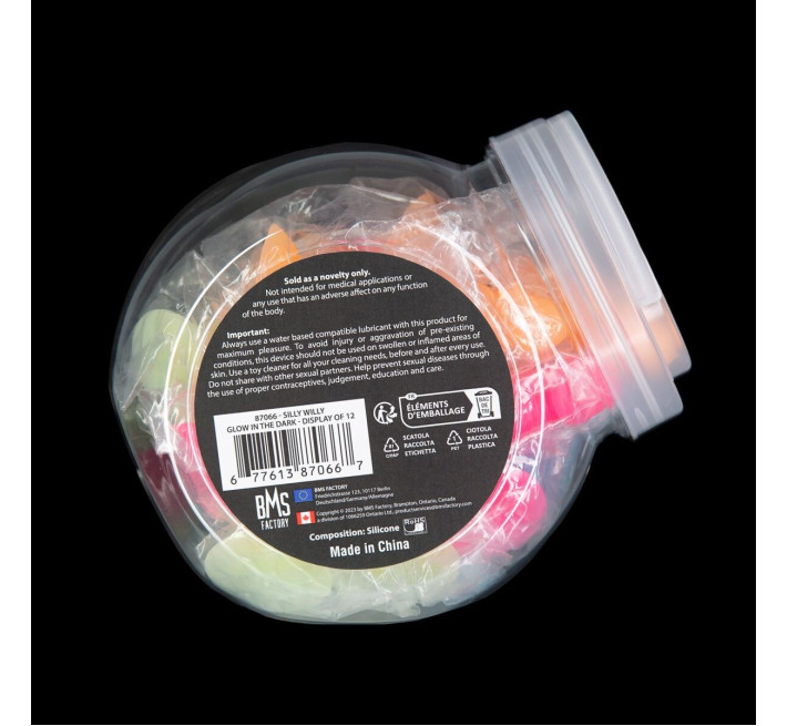 Набір фалоімітаторів ADDICTION Silly Willy Glow in the Dark 12 шт