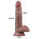 Фалоімітатор LoveToy Dual-Layered Silicone Cock 7 Brown