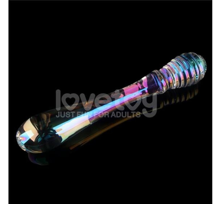 Фалоімітатор LoveToy Twilight Gleam Glass Dildo Twin Pleasures