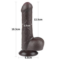 Фалоімітатор LoveToy Sliding-Skin Dual Layer Dong 7 991 Black