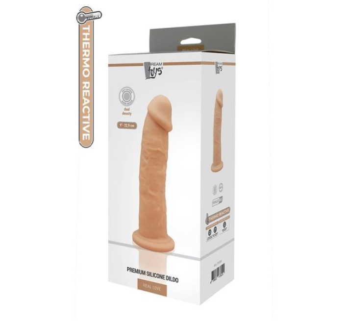 Фалоімітатор термоактивний Dreamtoys Real Love 9 Тілесний