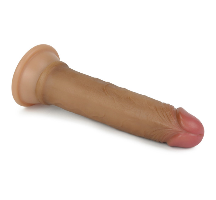 Фаллоимитатор LoveToy Dual-Layered Silicone Cock 7 Brown