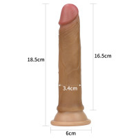 Фаллоимитатор LoveToy Dual-Layered Silicone Cock 7 Brown