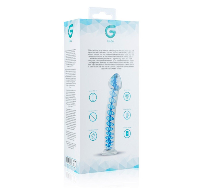 Скляний дилдо Gildo Glass Dildo No. 4, для точки G та простати