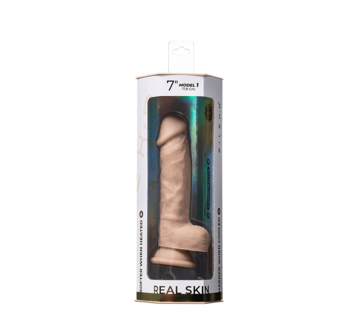 Фаллоимитатор SilexD Johnny Real Skin Flesh (7in MODEL 1), суперсофт-силикон+Silexpan, диаметр 3,8см