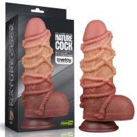 Фалоімітатор LoveToy Dual-Layered Silicone Cock With Rope 9.5 Flesh 932