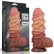 Фаллоимитатор LoveToy Dual-Layered Silicone Cock With Rope 9.5 Flesh 932