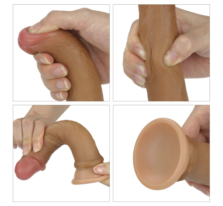 Фаллоимитатор LoveToy Dual-Layered Silicone Cock 7 Brown