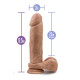 Фалоімітатор Blush З Подвійною Щільністю Au Naturel 9.5Inch Dildo Mocha Тілесний