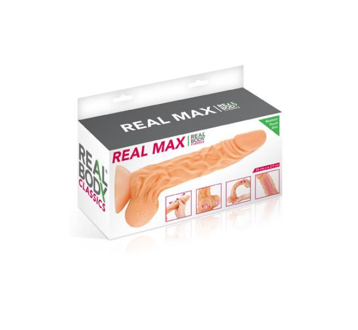 Фалоімітатор з рухомою крайньою плоттю Real Body Real Max