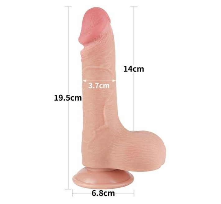Фаллоимитатор LoveToy Sliding-Skin Dual Layer Dong 7.5 994 Flesh
