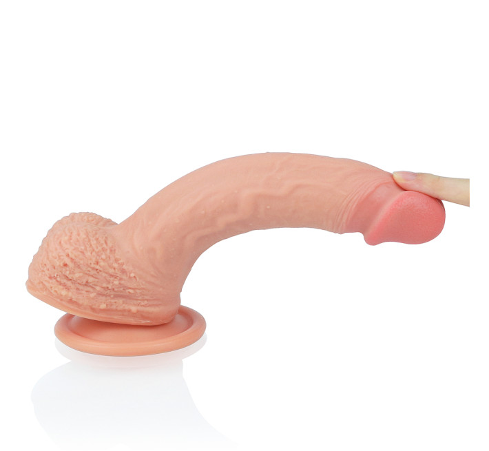 Фалоімітатор LoveToy Dual-Layered Liquid Silicone Nature Cock 8,5 Тілесний