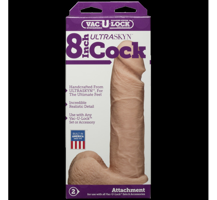 Фалоімітатор Doc Johnson Vac-U-Lock - 8 Inch ULTRASKYN Cock