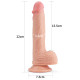 Фалоімітатор LoveToy Dual-Layered Liquid Silicone Nature Cock 8,5 Тілесний