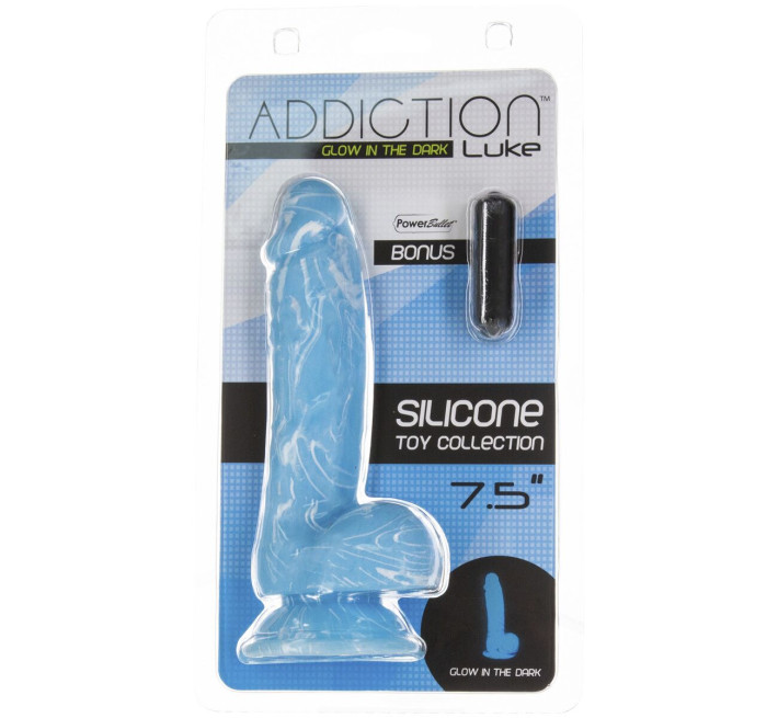 Светящийся в темноте фаллоимитатор ADDICTION - LUKE