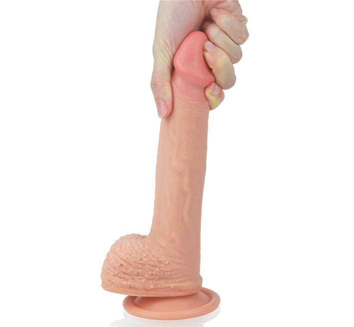 Фалоімітатор LoveToy Dual-Layered Liquid Silicone Nature Cock 8,5 Тілесний