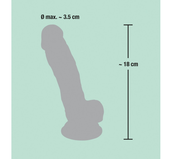 Фалоімітатор You2Toys з мошонкою Medical Silicone Dildo Тілесний 18 см 526657