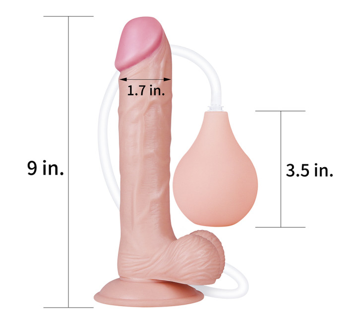 Фалоімітатор із Насіння виверженням LoveToy Squirt Extreme Dildo 9 Тілесний