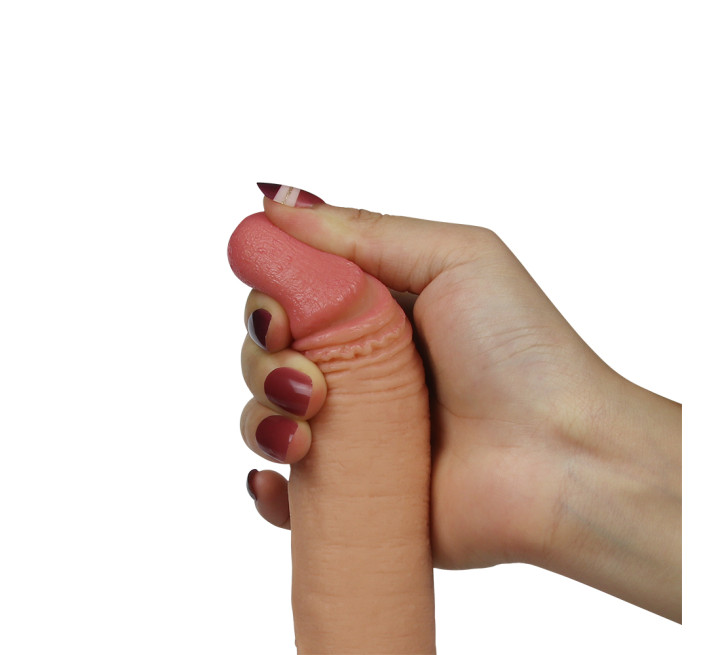 Фалоімітатор LoveToy Dual-Layered Silicone Cock 7 Flesh