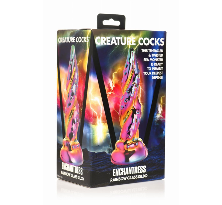 Фэнтезийный фаллоимитатор Creature Cocks Enchanting Rainbow Glass Dildo