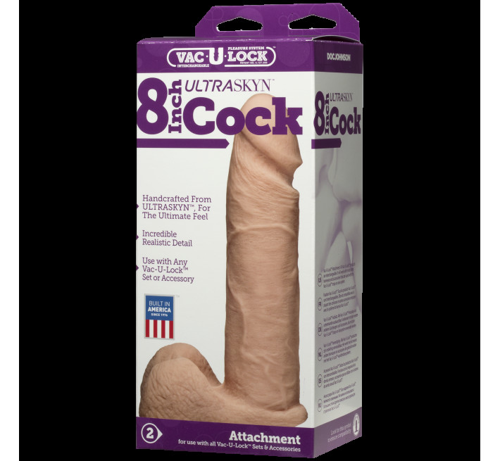 Фалоімітатор Doc Johnson Vac-U-Lock - 8 Inch ULTRASKYN Cock