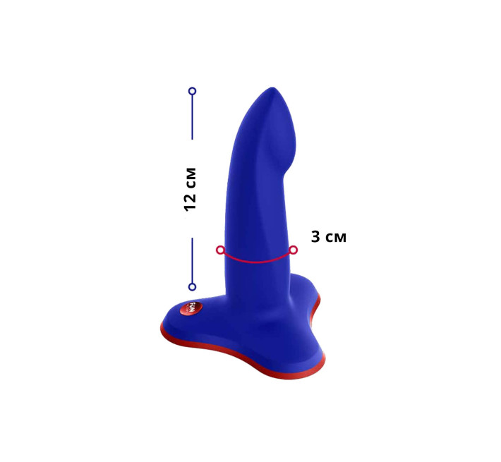Фаллоимитатор Fun Factory LIMBA FLEX S, синий, гибкий, с эффектом памяти, подходит для точки G