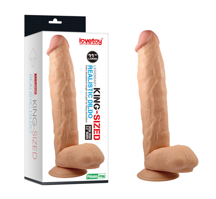Фалоімітатор із мошонкою LoveToy Legendary King Sized Realistic Dildo 11