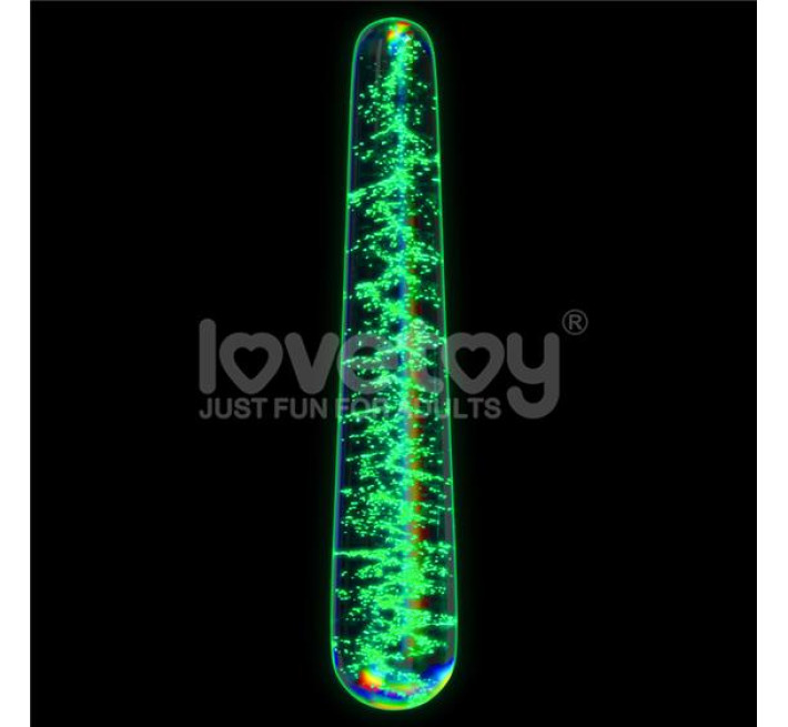 Фалоімітатор LoveToy Twilight Gleam Glow-in-the-dark Glass Dildo Slim Fantasy