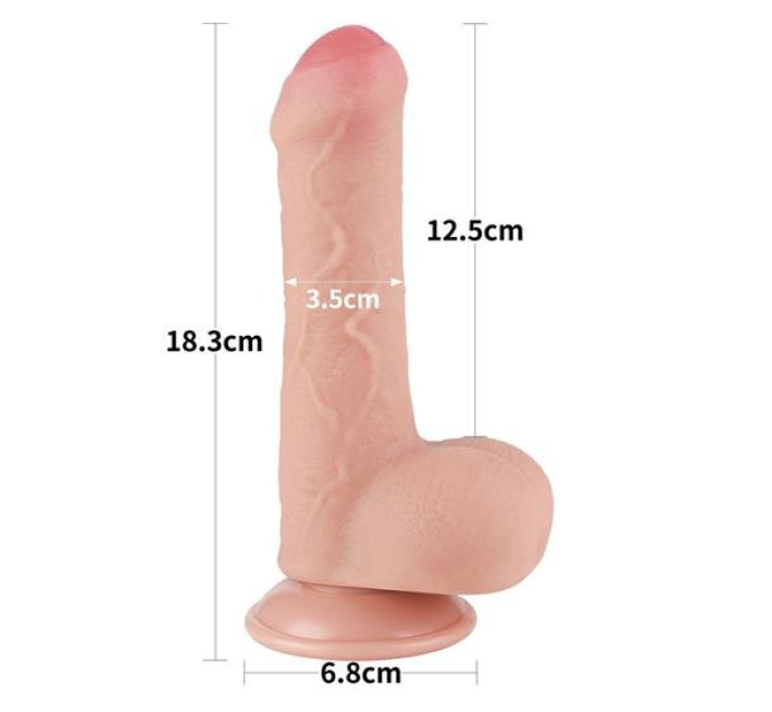 Фаллоимитатор LoveToy Sliding-Skin Dual Layer Dong 7 991 Flesh