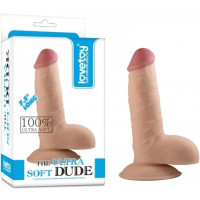 Фалоімітатор із мошонкою LoveToy Dildo The Ultra Soft Dude 7,5 Тілесна