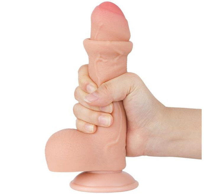 Фаллоимитатор LoveToy Sliding-Skin Dual Layer Dong 7 991 Flesh