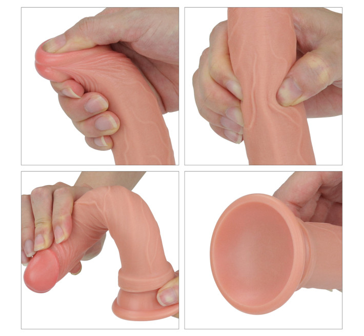 Фалоімітатор LoveToy Dual-Layered Silicone Cock 7 Flesh