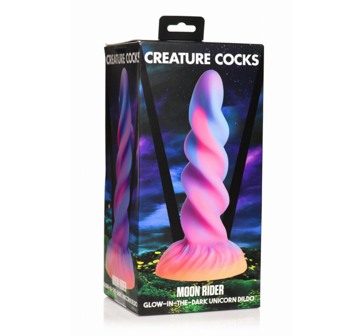 Фэнтезийный фаллоимитатор Creature Cocks Glow-in-the-Dark Unicorn Dildo