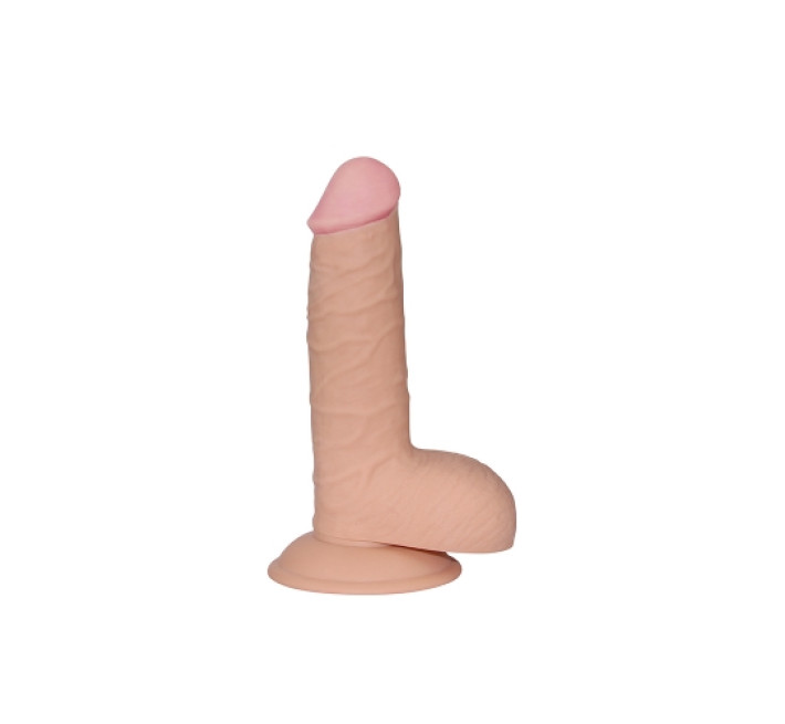 Фалоімітатор із мошонкою LoveToy Dildo The Ultra Soft Dude 7,5 Тілесна