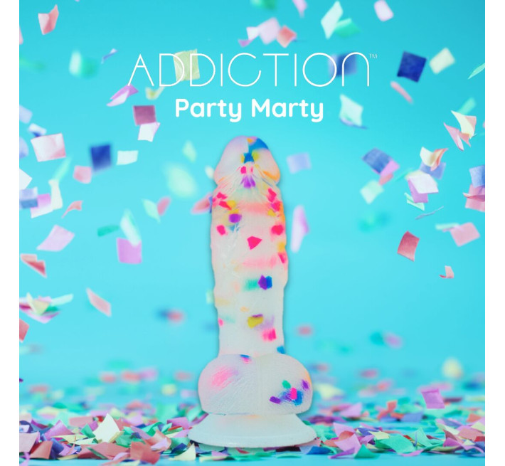 Фаллоимитатор с конфетти ADDICTION - PARTY MARTY