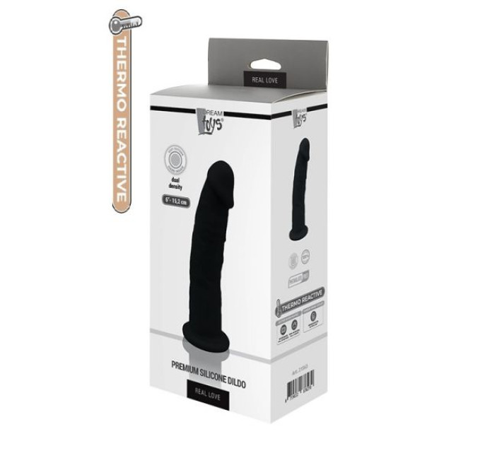 Фалоімітатор термоактивний Dreamtoys Real Love 6 Чорний