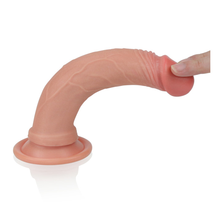 Фалоімітатор LoveToy Dual-Layered Silicone Cock 7 Flesh