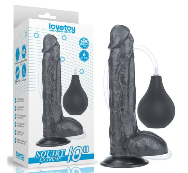 Фаллоимитатор LoveToy Squirt Extreme Dildo 10 Black